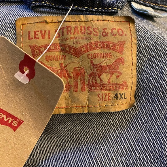 NEW LEVI’S TRUCKER JEAN JACKET (BIG) SIZE 4X - Picture 7 of 14